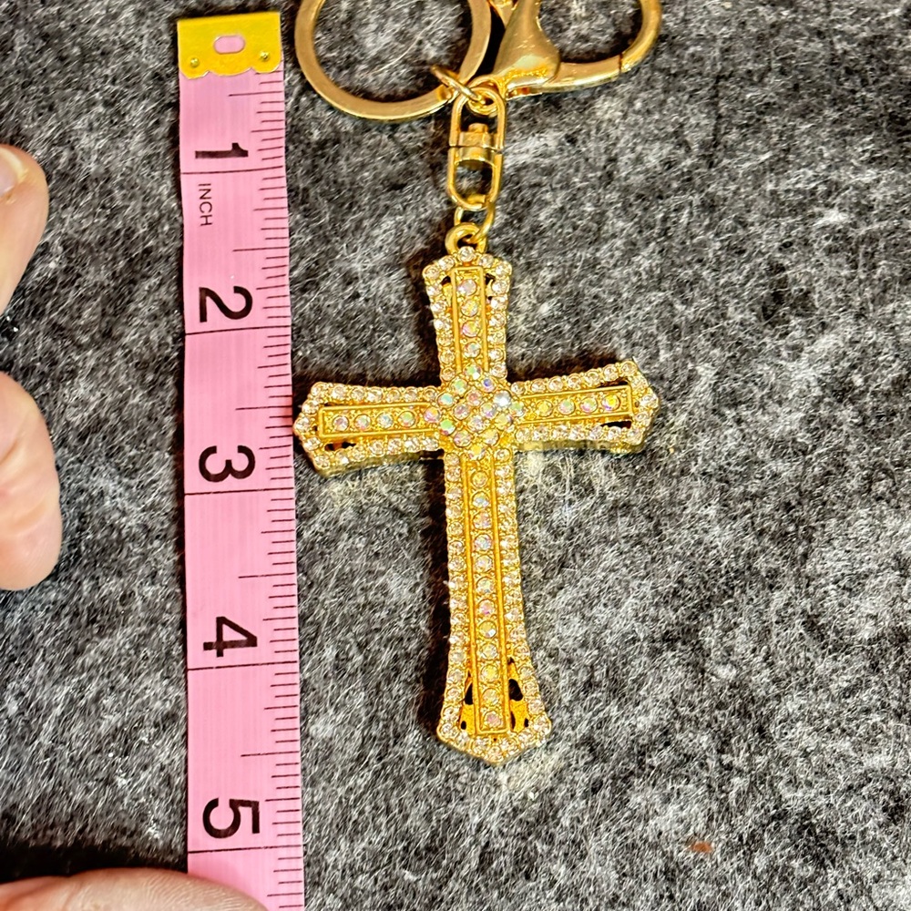 Cross with bling bag charm NWT - Picture 3 of 4